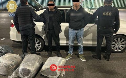 伊斯塔帕拉帕（Iztapalapa）警方抓获两名携带30公斤大麻男子