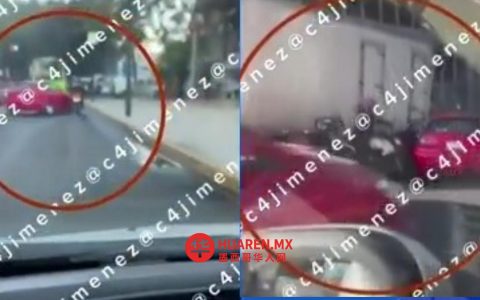 驾车者因交通事故纠纷撞伤摩托车骑手