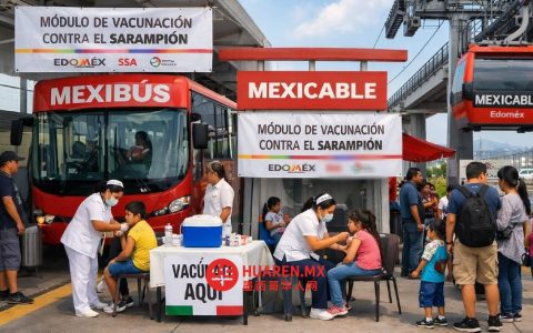 在 Mexibús 和 Mexicable 线路接种麻疹疫苗：站点与运营时间