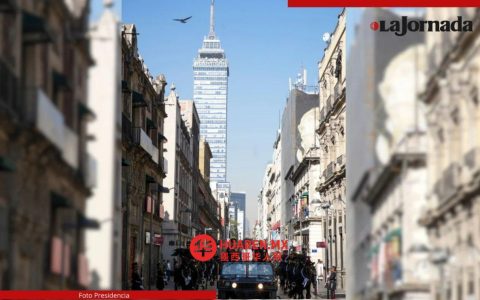 谢因鲍姆沿马德罗大道参加“忠诚游行”