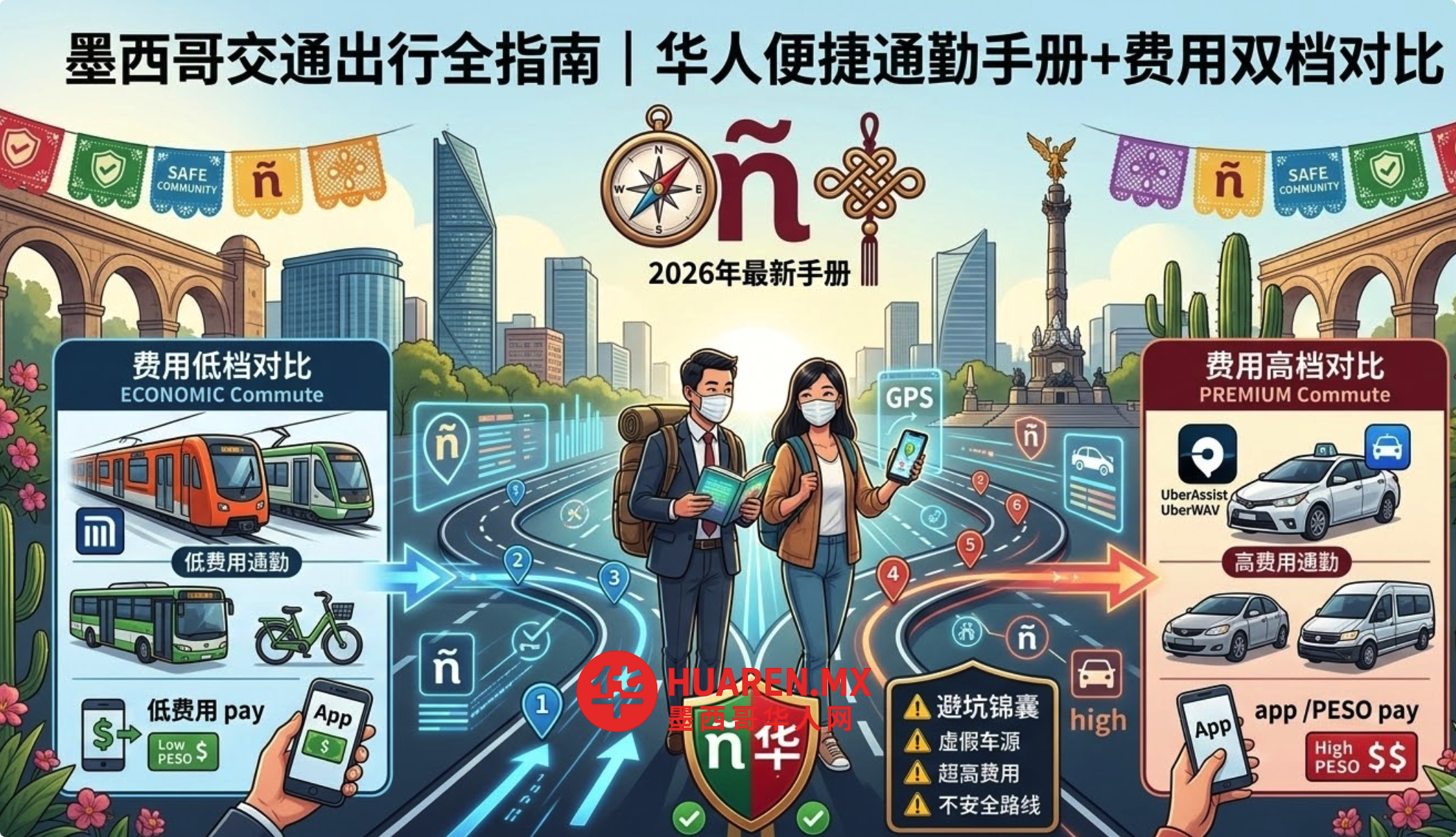 墨西哥交通出行全指南｜华人便捷通勤手册+费用双档对比