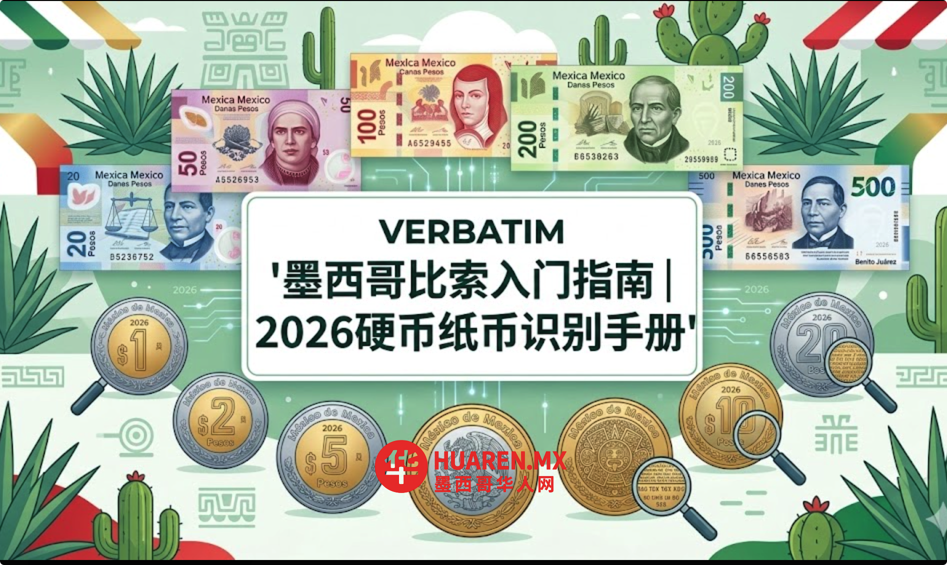墨西哥比索入门指南｜2026硬币纸币识别手册