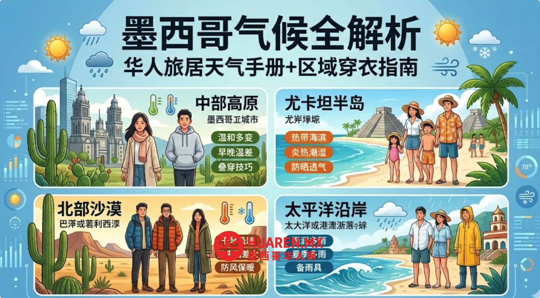 墨西哥气候全解析|华人旅居天气手册+区域穿衣指南