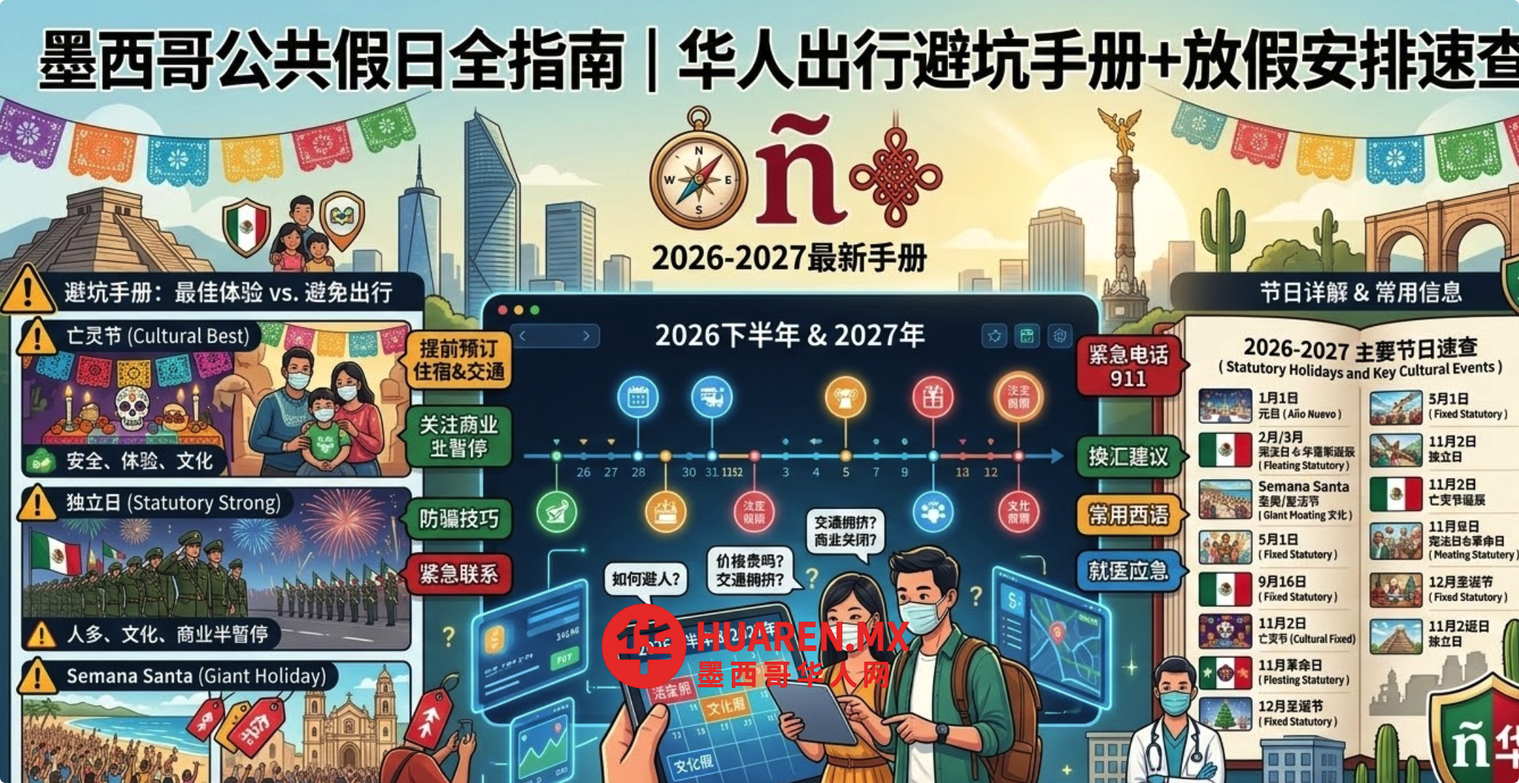墨西哥公共假日全指南｜华人出行避坑手册+放假安排速查