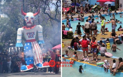 CDMX：机场大火燃起浓烟，数百万人却在泳池消暑……