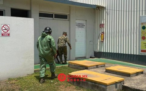 塞马尔在韦拉克鲁斯州科阿察科阿尔科斯港开展爆炸物威胁模拟演练